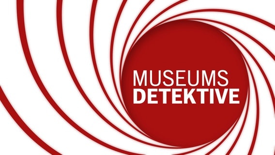 Grafik - eine rote Spirale in deren Mitte das Wort "Museumsdetektive" steht. © NDR 