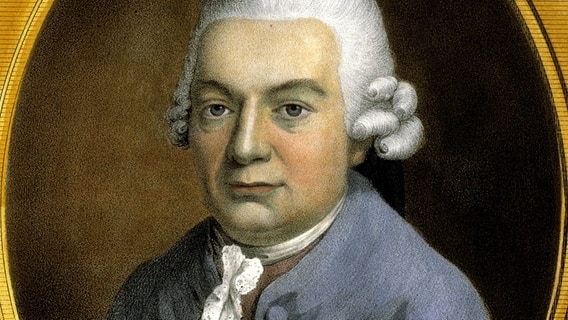 Porträt des Komponisten Carl Philipp Emanuel Bach (Lithographie von Alfred Lemoine) © picture-alliance / akg-images Foto: akg-images