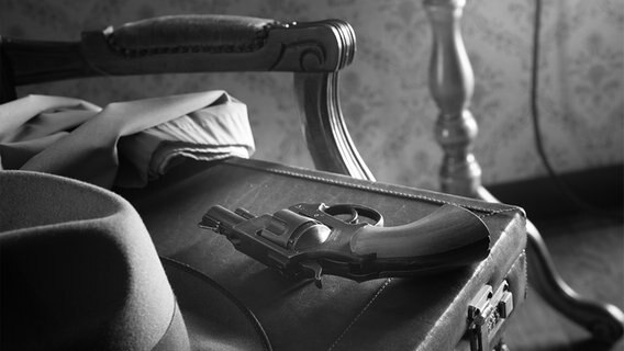 Eine Waffe liegt auf einem Koffer. © panthermedia_35660795_dpcrestock 