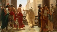 Das Gemälde "Ecce Homo" von Antonio Ciseri (1821-1891). Zu sehen ist Pontius Pilatus, der Jesus der Menge präsentiert. © picture-alliance / AKG Foto: Antonio Ciseri