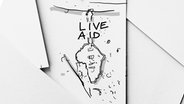 Eine Zeichnung des "Live Aid" Logos © NDR Foto: Ocke Bandixen