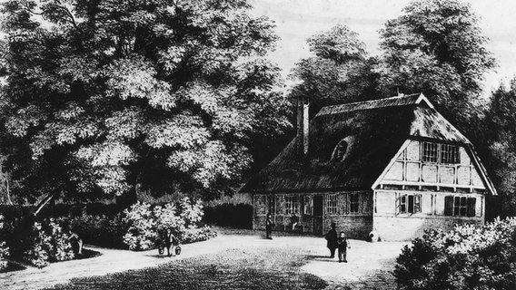 Das Rauhe Haus um 1833 (Lithographie). © picture-alliance Foto: akg-images