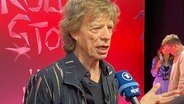 Mick Jagger bei der Pressekonferenz zur Vorstellunf des neuen Albums © NDR/Gabi Biesinger Foto: Gabi Biesinger