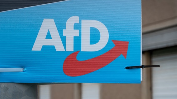 Das Logo der AfD ist auf einem Plakat zu sehen. (Symbolfoto) © picture alliance/dpa/dpa-Zentralbild Foto: Hendrik Schmidt