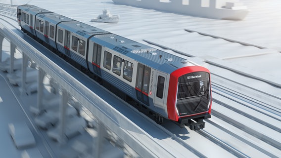 EIne Visualisierung der neuen U-Bahn in Hamburg. © Hochbahn Foto: Visualisierung