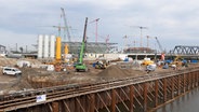 Die Baustelle des Elbtowers in der Hafencity. © picture alliance 