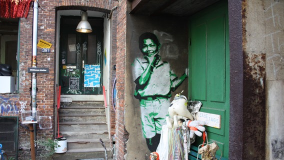 Ein Graffito an einer Hauswand im Gängeviertel © NDR.de Foto: Marc-Oliver Rehrmann