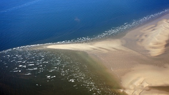 Eine Sandbank vor der Insel Scharhörn. © picture alliance / blickwinkel Foto: Luftbild Bertram