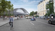 Visualisierung der Sternbrücke in Hamburg. © DB / Ney & Partners / rendertaxi architecture.visualisation 