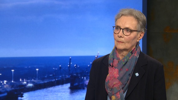 Kristina Erichsen-Kruse, Weißer Ring, spricht in einem Interview mit dem HAmburg Journal des NDR Fernsehens. © NDR Foto: Screenshot