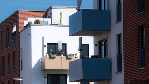Häuser mit Wohnungen stehen in einem Neubaugebiet in Hamburg. © picture alliance/dpa Foto: Daniel Bockwoldt