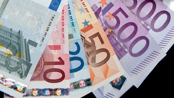 Verschiedene, aufgefächerte Euro-Geldscheine © picture alliance / ZB | Robert Schlesinger Foto: Robert Schlesinger