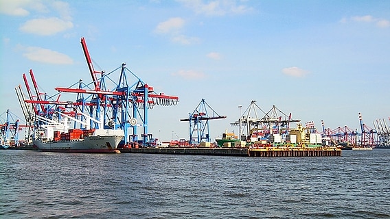 Container-Terminal Altenwerder im Hamburger Hafen © picture-alliance / dpa Foto: Soeren Stache