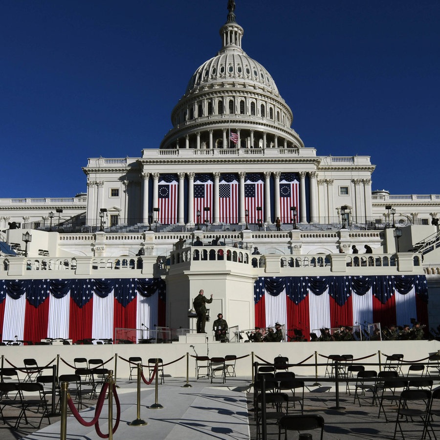 Das Kapitol in Washington vor der Amteinsführung von Joe Biden. © ZUMA Wire/dpa Foto: Carol Guzy