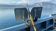Ein Maschinengewehr MG3 an Bord der Fregatte "Hessen" im Souda Bay (Kreta). © dpa Foto: Michael Fischer