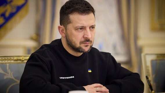 Der Präsident der Ukraine, Wolodymyr Selenskyj. © picture alliance / ZUMAPRESS.com | Pool Foto: Ukrainian Presidentia