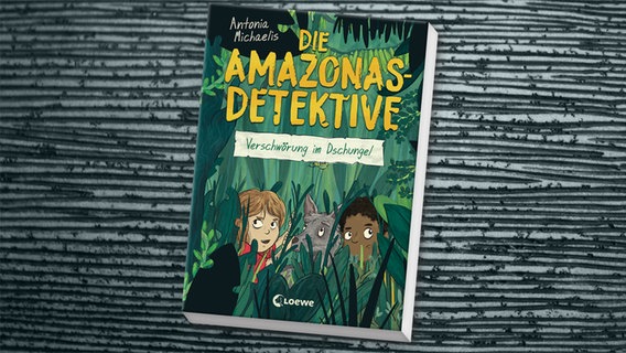 Cover des Kinderbuches "Die Amazonas-Detektive - Verschwörung im Dschungel" von Antonia Michaelis, erschienen im Loewe Verlag. © Loewe Verlag 