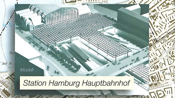 Modell der geplanten Transrapid-Station in Hamburg © ThyssenKrupp Transrapid GmbH, Magnetschnellbahn Planungsgesellschaft mbH 