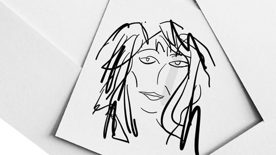 Eine Karikatur von Kate Bush © Ocke Bandixen 