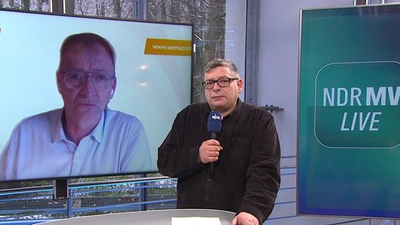 NDR MV Live mit Volker Buck von der Wemacom. © NDR 