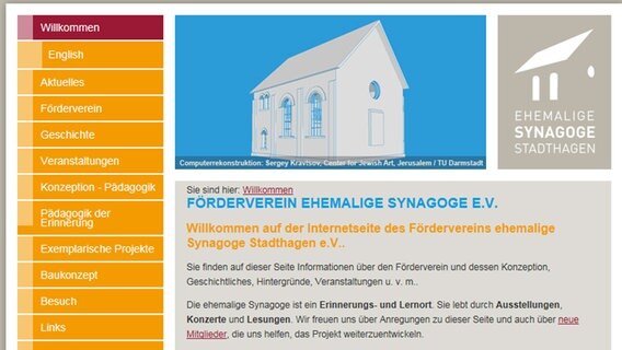 Startseite des Fördervereins ehemalige Synagoge Stadthagen e.V.  