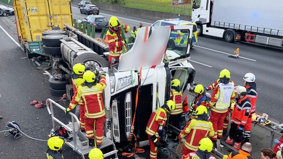 Unfall auf einer Autobahn. © HannoverReporter 