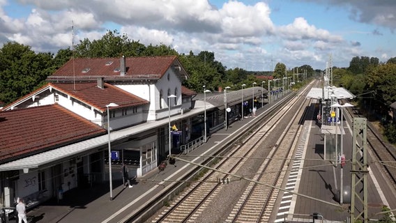 Blick auf den Bahnhof in Achim. © Nord-West-Media TV 