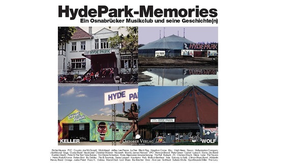 Collage mit Bildern des "Hydepark" und seiner Geschichte. © Buchcover (Oktober Verlag) Foto: Buchcover (Oktober Verlag)