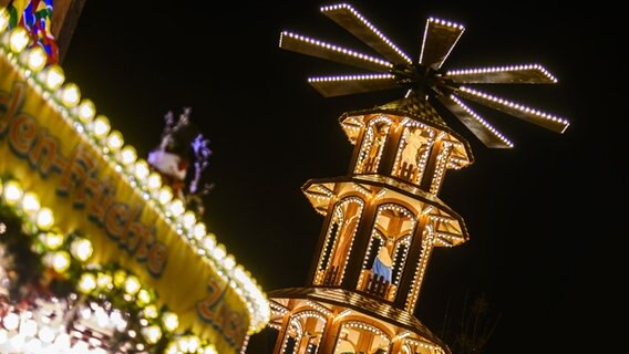 Blick auf den Weihnachtsmarkt in Meppen. © Stadt Meppen 