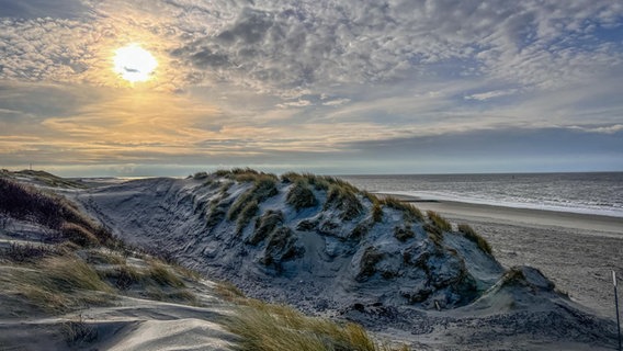 Die Sonne scheint am Strand von Borkum. © NDR Foto: Sabine Terveer