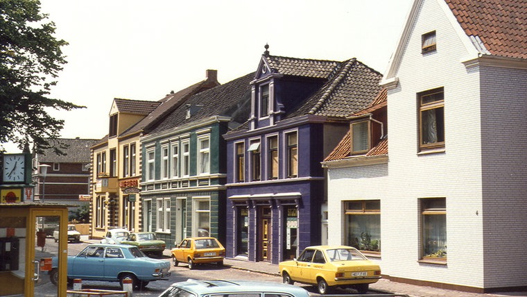 Eine historische Aufnahme von Gebäuden am Markt in Brunsbüttel. © Stadtarchiv Brunsbüttel