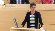 Monika Heinold (Bündnis 90/Die Grünen) spricht bei der Aktuellen Stunde im Landtag © NDR 