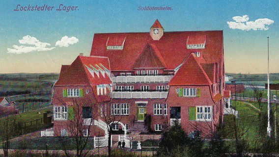 Farbiges Archivfoto des Lockstedter Soldatenheims © . Foto: .
