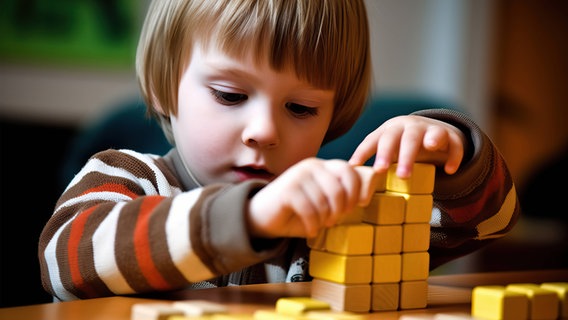 Ein spielender Junge im Kindergarten. Ein spielender Junge im Kindergarten. © IMAGO / Nedrofly Stock
