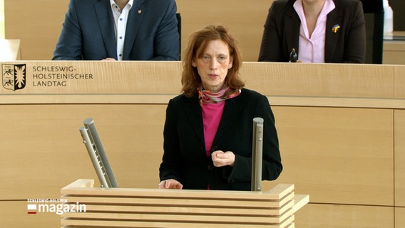 Bildungsministerin Karin Prien (CDU) spricht im Landtag. © NDR 