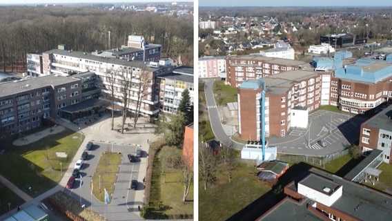 Eine Vergleichsansicht zweier Krankenhäuser. © NDR 