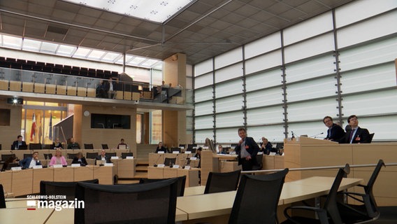 Eine Aufnahme aus dem Inneren des schleswig-holsteinischen Landtag © NDR Foto: NDR Screenshot
