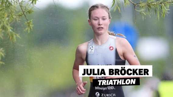 Julia Bröcker, Triathletin, läuft bei einem Triathlon. © Julia Bröcker Foto: Julia Bröcker