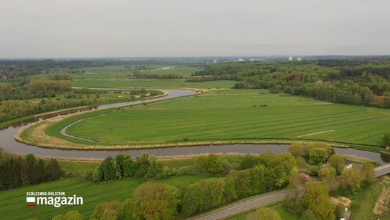 Luftaufnahme der Stör bei Breitenburg (Itzehoe). © NDR 