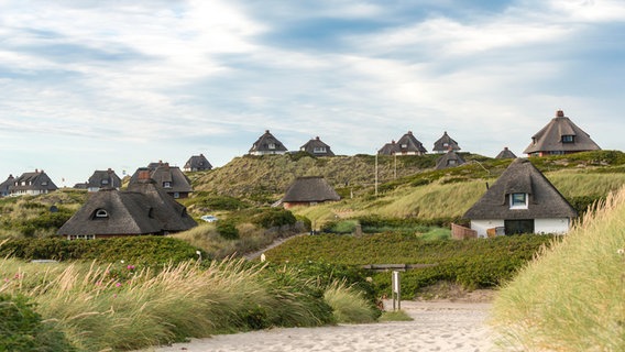 Ferienhäuser in den Dünen am Sylter Strand. © Picture Alliance Foto: Wolfgang Diederich