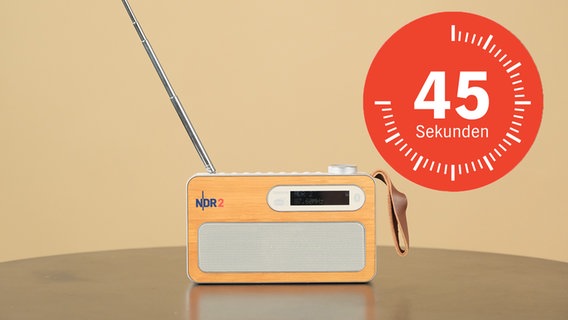 Beweist euer WIssen im 45-Sekunden-Quiz und gewinnt dieses Digitalradio. © NDR Foto: Lydia Strang