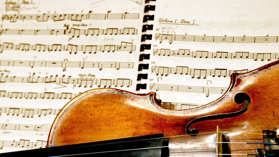Eine Violine mit Noten © picture alliance / ZB Fotoreport 