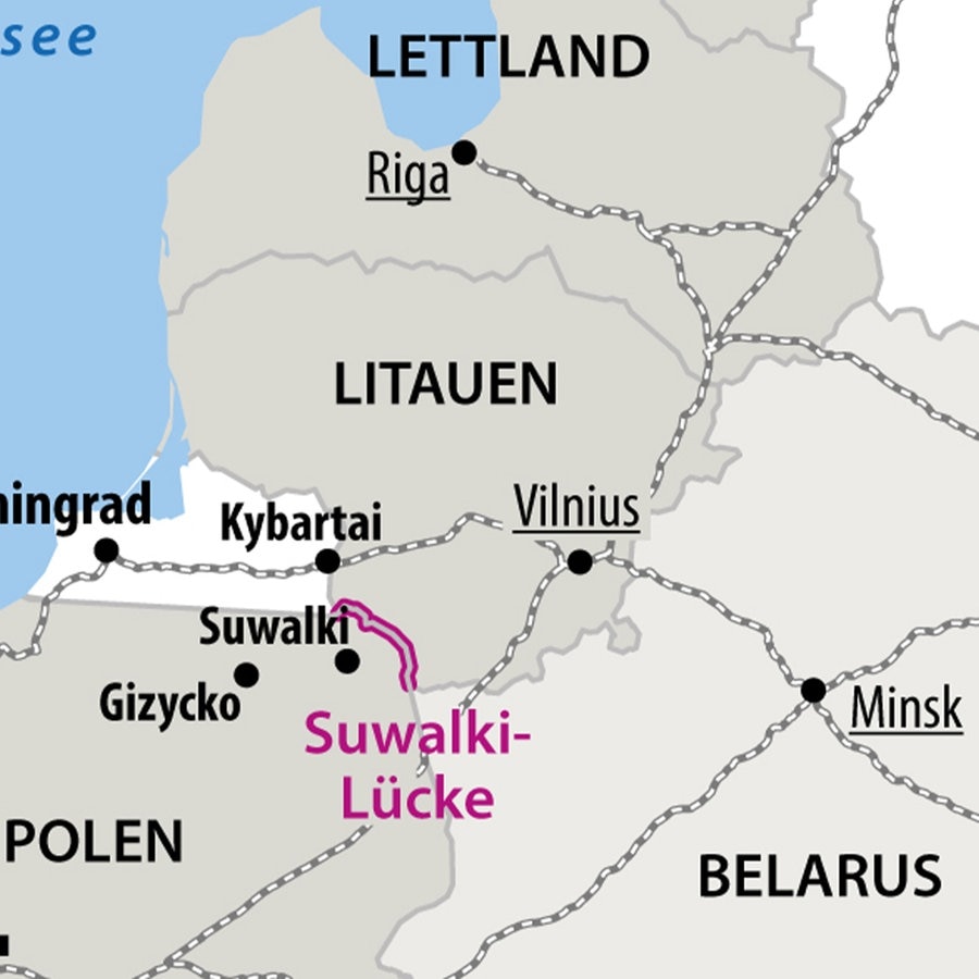 Grafik-Karte "Die Suwalki-Lücke" © picture alliance Foto: A. Brühl