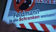 "Feldmann in die Schranken weisen." Unter diesem Motto ruft die NPD zu einer Demo gegen den auf Rechtsextremismus spezialisierten Journalisten Julian Feldmann vom NDR auf - und zeigt sein Bild. Eine neue Dimension der Einschüchterungsversuche. © NDR Foto: Screenshot