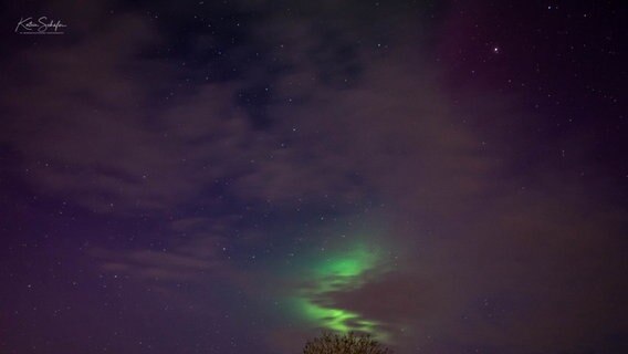 Am Nachthimmel von MV sind die Polarlichter zu sehen. © ndr Foto: Katrin Schäfer aus Blankenhagen