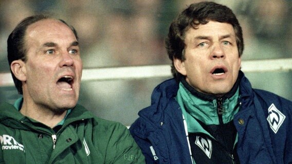 Werder-Coach Otto Rehagel (r.) mit Assistent Karl Heinz Kamp © imago sportfotodienst 