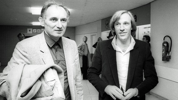 HSV-Trainer Branco Zebec (l.) und Manager Günter Netzer im Jahr 1979 © Witters Foto: Wilfried Witters