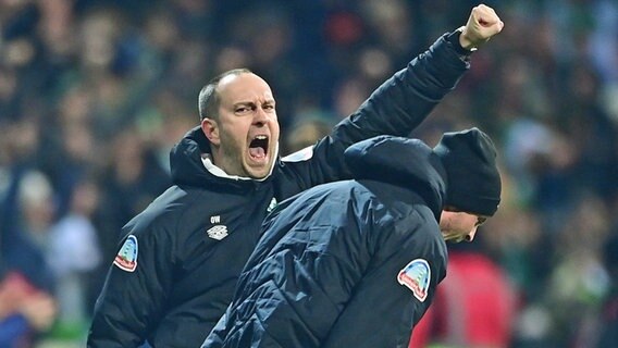 Werder Bremens Trainer Ole Werner © Witters 