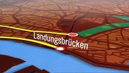 Animation der Hamburger Marathonstrecke © NDR 