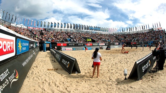 Die Beachvolleyball-Arena am Timmendorfer Strand © Fishing4 